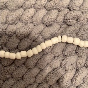White beaded necklace
